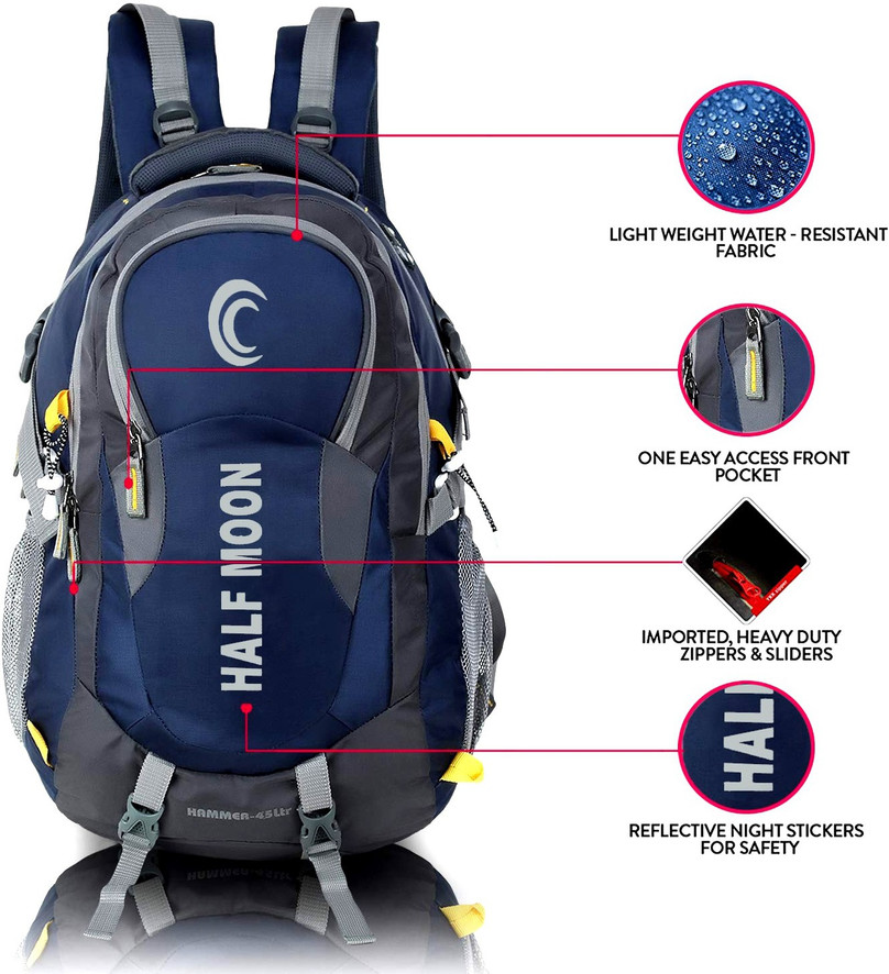 हाफ मून Hi Quality Rucksack रकसैक 45 L Navy Blue