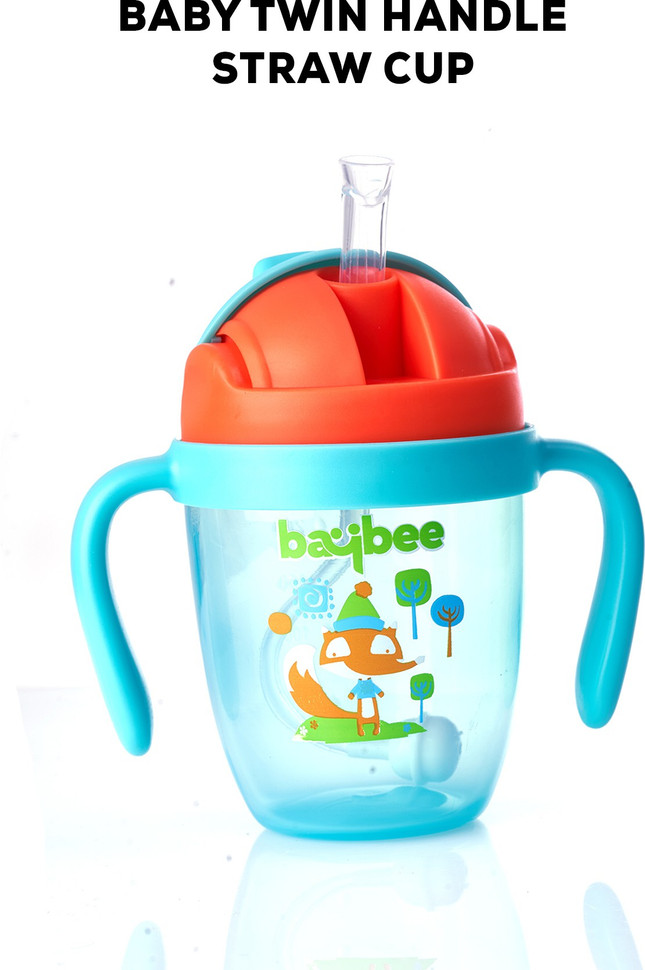 बेबी Flippo Baby Sipper Bottle 240 ml with Soft Silicone Straw BPA Free for  Baby 240 ml