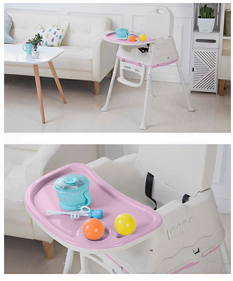 SYGA High Chair for Baby Kids, Safety Toddler Feeding Booster Seat Dining  Table Chair with Wheel