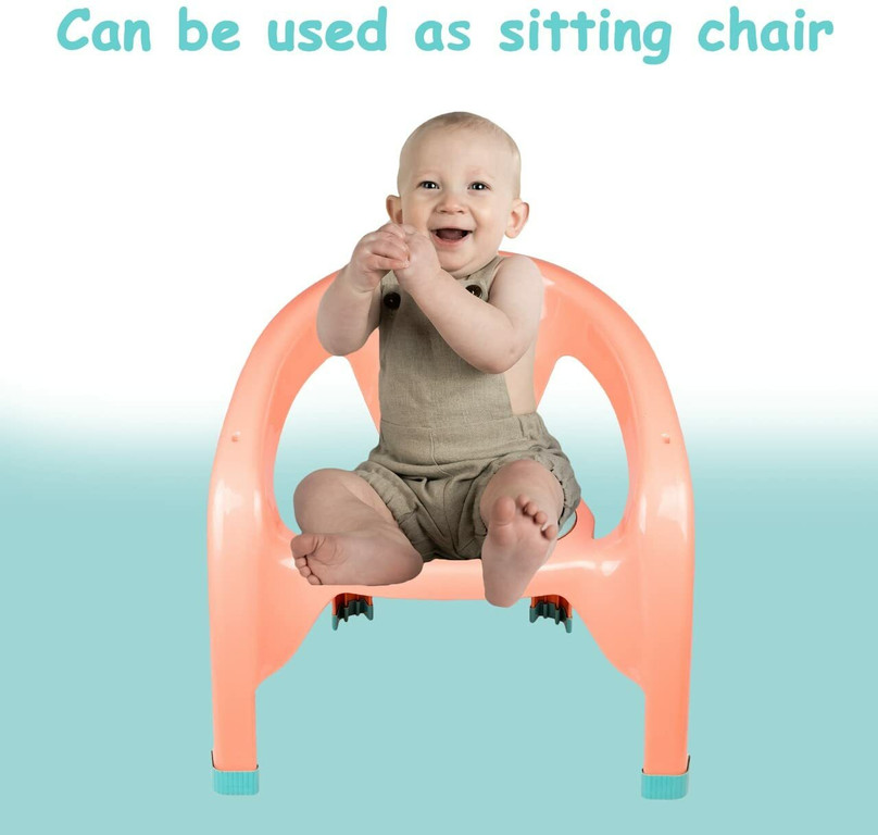 नाभया Small Baby Chair with Front Food and Safety Tray,Soft Cushion With  Baby Whistle