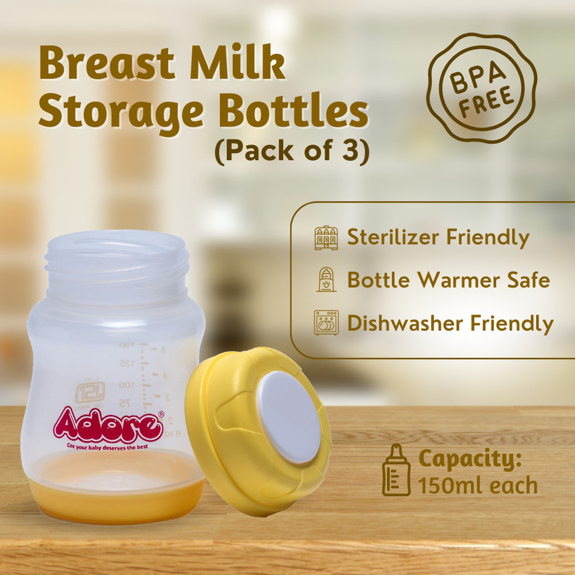 Adore Ahoy! Advanced Breast Milk Storage Bottles- BPA Free- Reusable- Baby  Safe