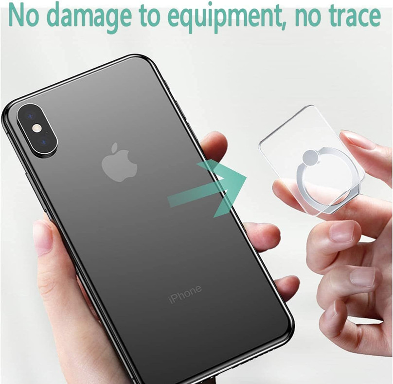 befunky Ring Holder Finger Grip 360 Degree Rotation (Transparent Square  (Pack of 4) Mobile Holder