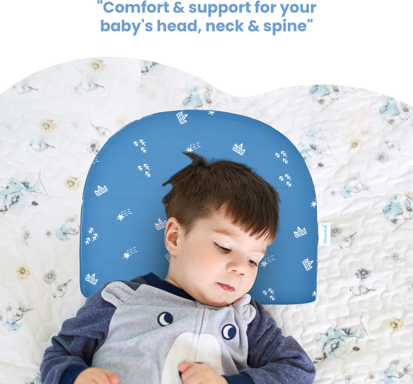 चेरिलो C Shaped Elevated Wedge Pillow for Baby Crib