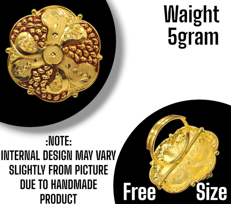 zevarhouse मेटल, तांबा, एलॉय सोना प्लेटेड रिंग