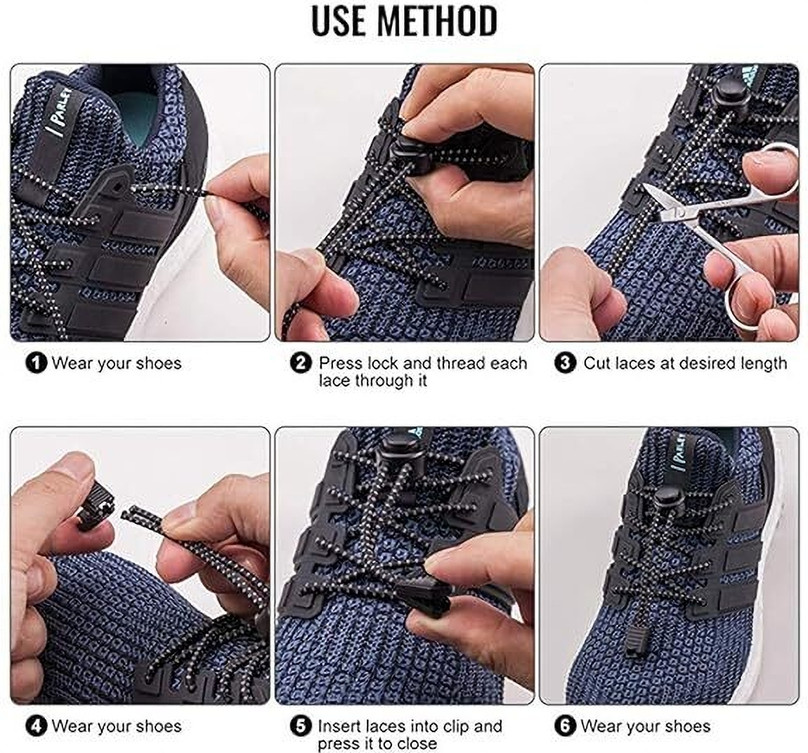 Elastic Shoe How To Put On No Tie Laces Gustave No Tie Shoelaces - Main Image