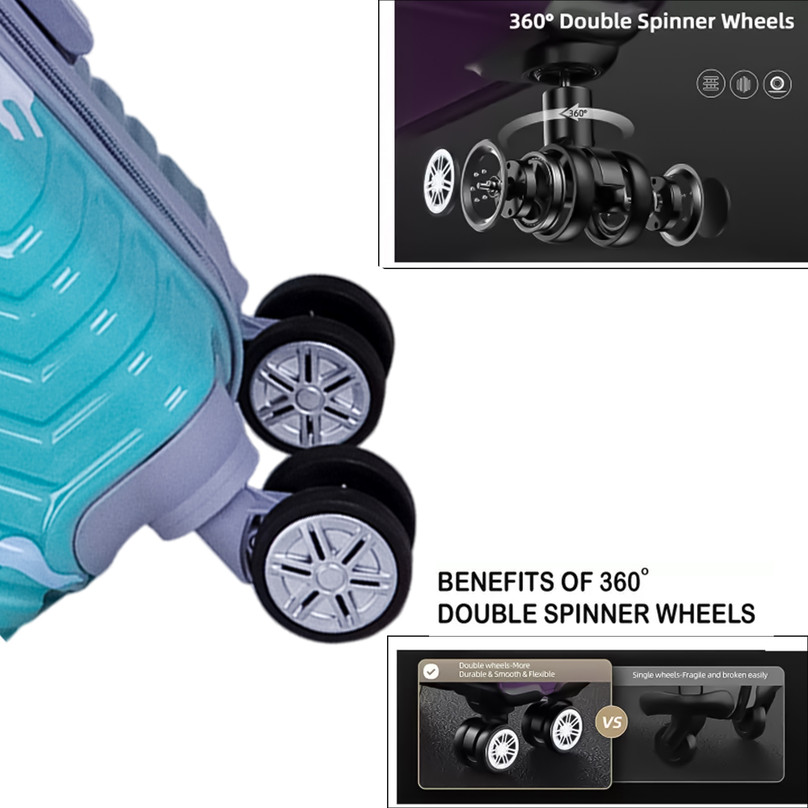 जेसी लंदन Hard Sided PC 8 Wheel Spinners, with