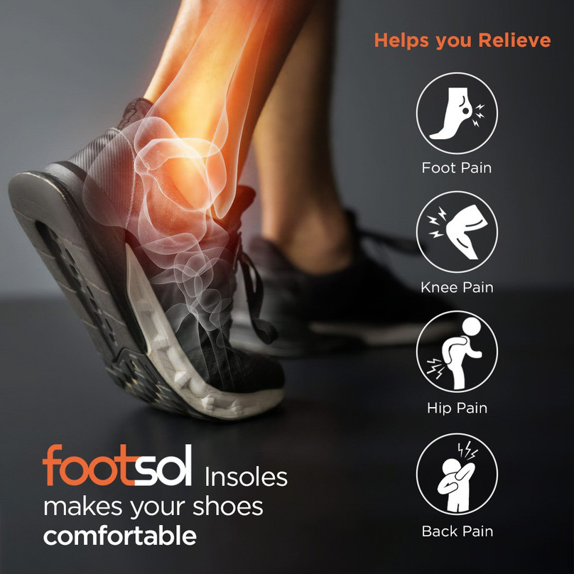 VISSCO Footsol Shoe Insoles for High Arch, Relief feet and toe pain Insole