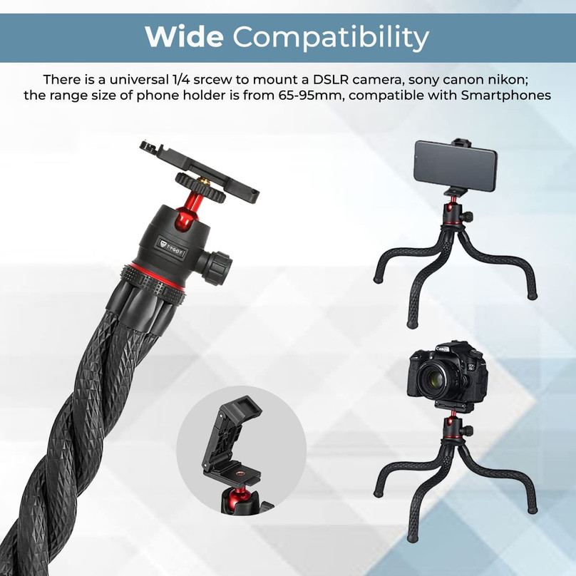 टायगोट T-111 Flexible Gorilla Tripod Stand for Mobiles, Cameras, DSLR  ट्राइपॉड किट