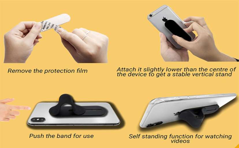 Finger Strap Phone Holder-Phone Grip Elastic Phone Grip Strap Cell Phone  Holder for Hand Ultra-Thin Phone Strap 
