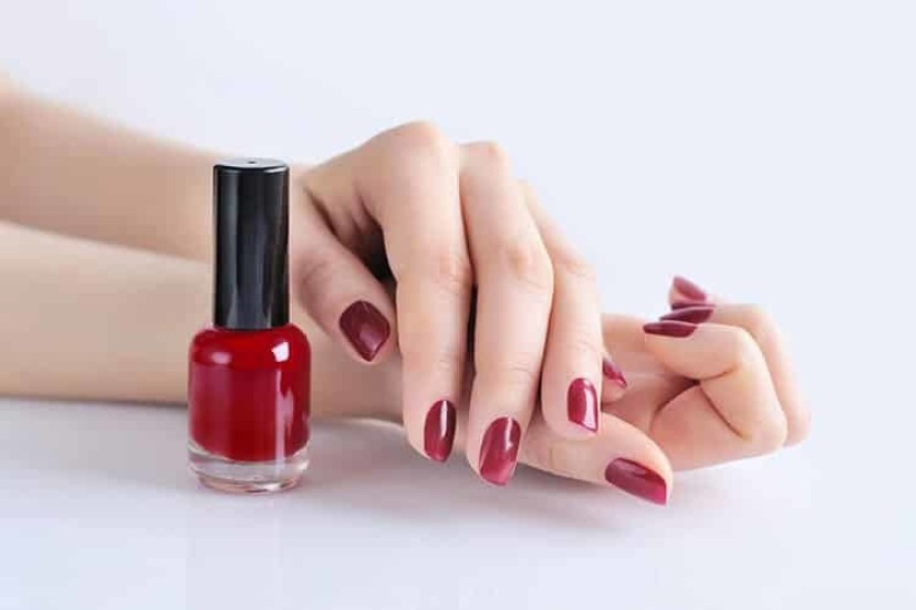 Dark Red Press on Nails | Bloomie Beauty