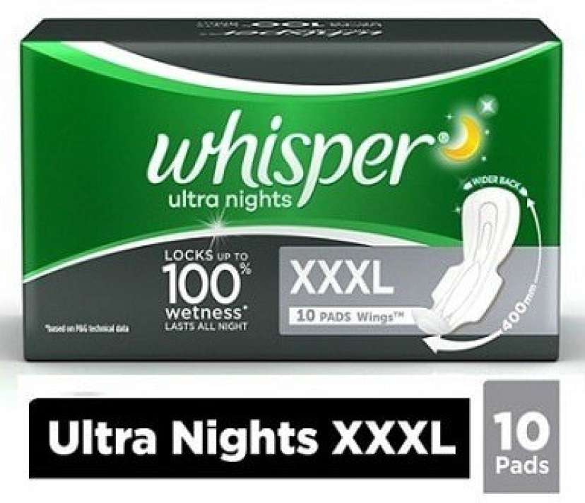 Buy WHISPER BINDAZZZ NIGHTS XXXL - 10 PADS Online & Get Upto 60