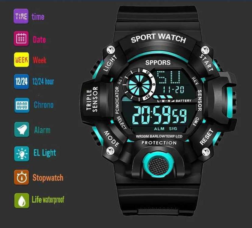 Digital wrist watch hot sale for mens online