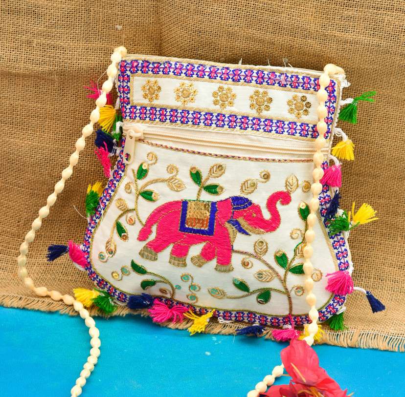 Multicolor Sling Bag Sling Handmade Cotton Ethnic Rajasthani Embroidered Bags 8.5 x 8.5 Inch Price in India Buy Multicolor Sling Bag Sling Handmade Cotton Ethnic Rajasthani Embroidered Bags 8.5 x 8.5