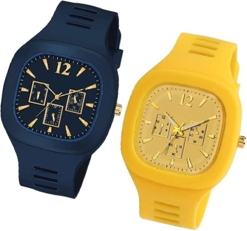 Square Shape Watch Combo Pack Square Shape Miller Analog Watch Trendy Watches in One Pack Analog Watch For Men Price in India Buy Square Shape Watch Combo Pack Square Shape
