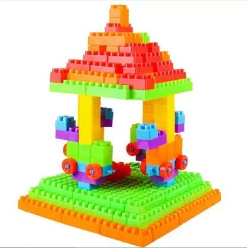 Kids block trolley hot sale