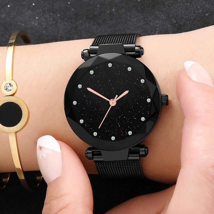 Movable Round Fancy Gold 21st century Magnetic Mash Analog Watch For Women Price in India Buy Movable Round Fancy Gold 21st century Magnetic Mash Analog Watch For Women online