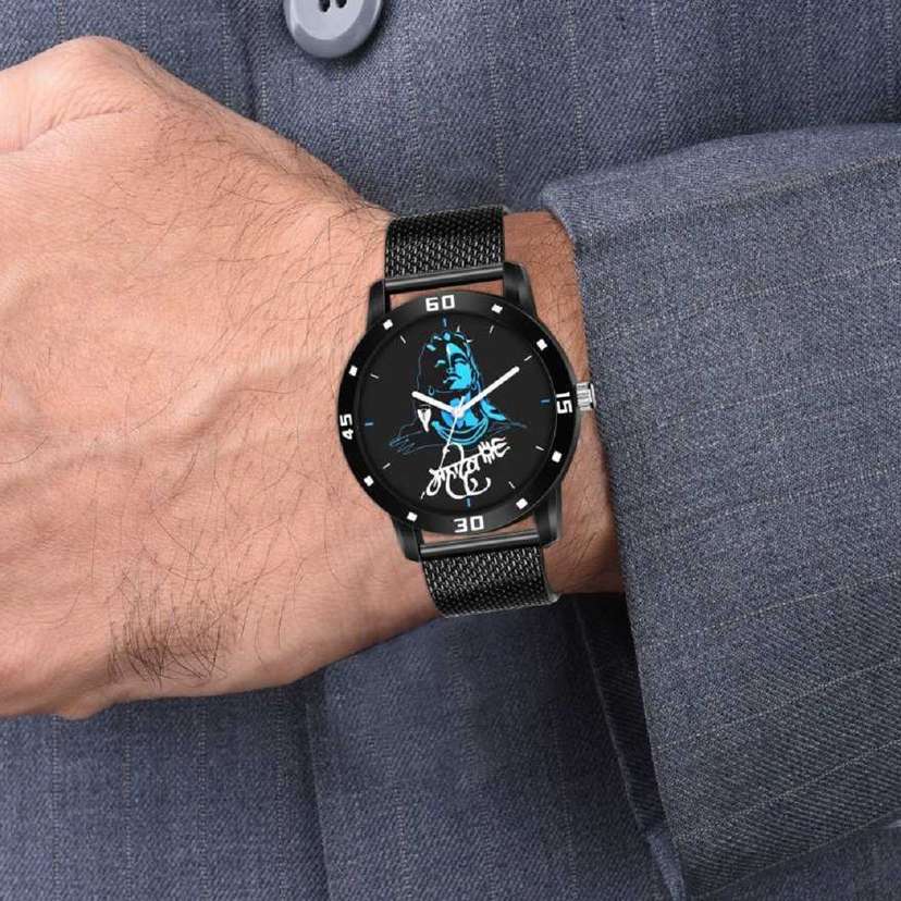 New look stylish Combo of Mahadev Mahakal Shiva om namah shivay Blue watch with Mahakal silver Bracelet for men and boy Watch Bracelete Mahadev Combo Analog Watch For Men Price in
