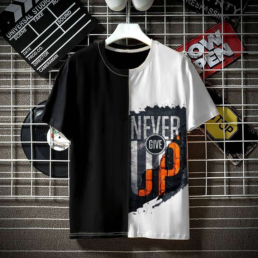 Graphic Print Men Black White T Shirt Price in India Buy