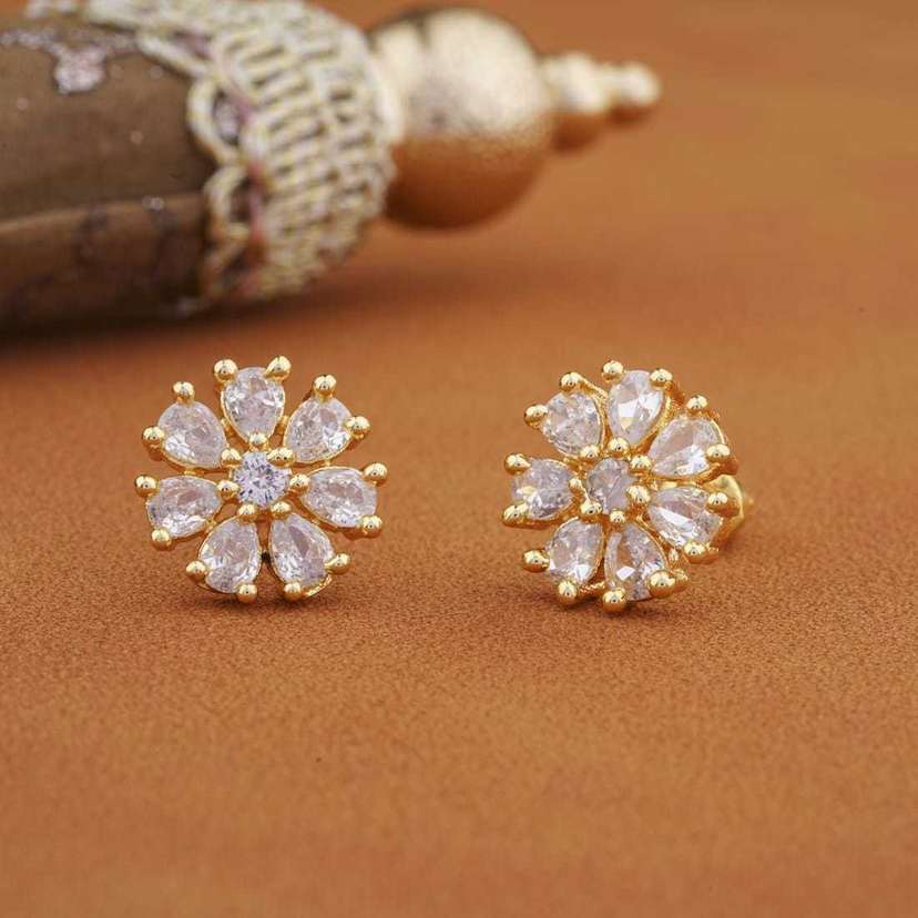 South indian 7 stone diamond earrings sales