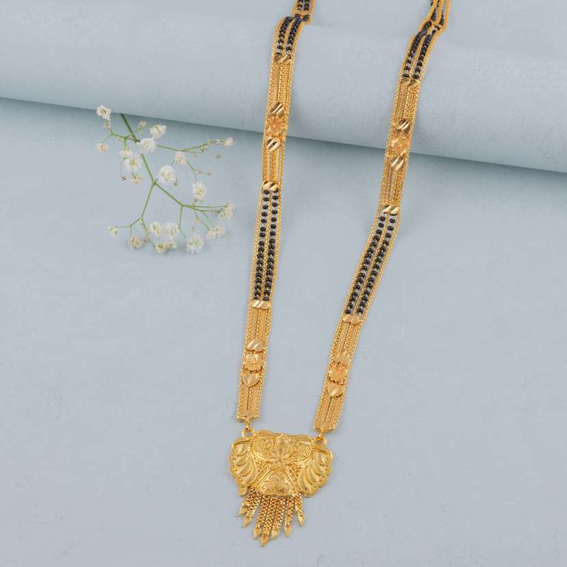 Gram Gold Plated Wedding Long Mangalsutra Brass Mangalsutra Price