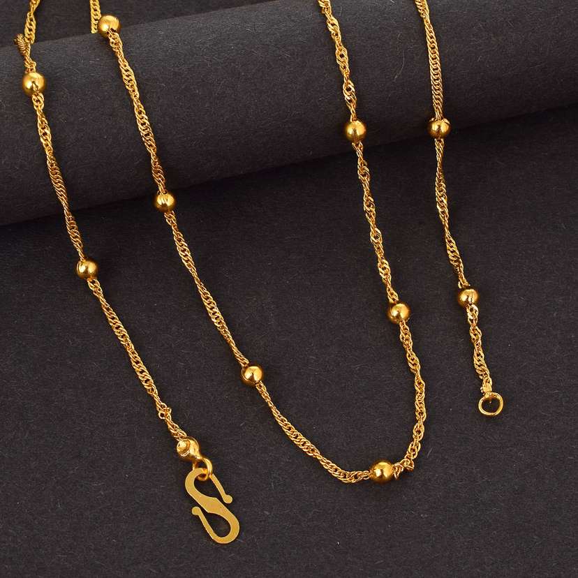 Light weight gold balls chain with price sale