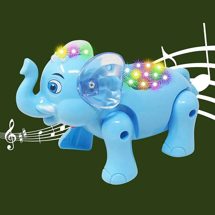 Elephant musical toy top