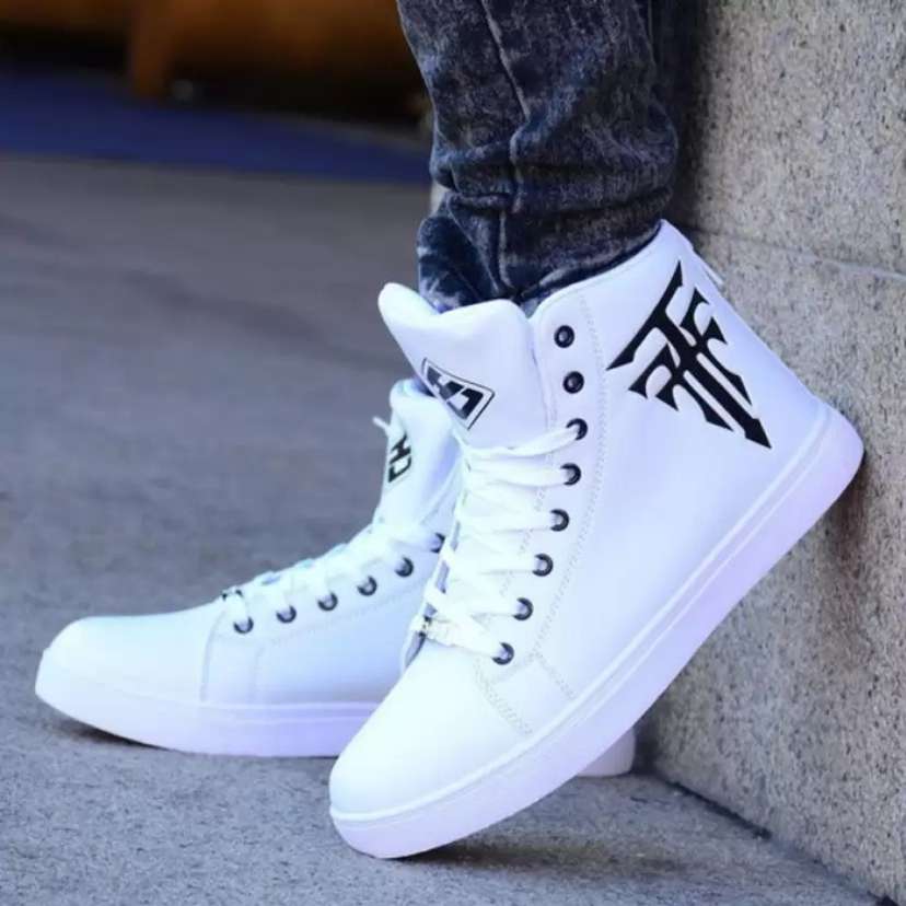 High ankle white sneakers for mens hotsell