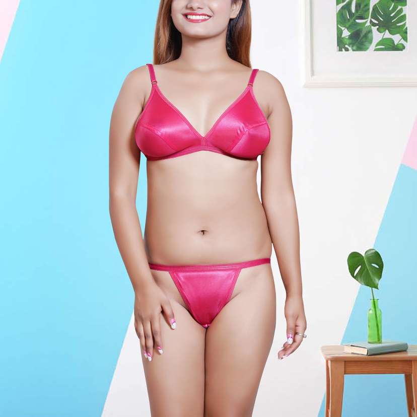 Buy Satin Bra and Panty Set Online In India -  India