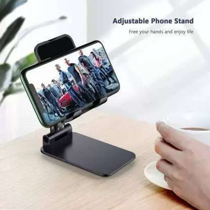 Treadmill Premium Smart Foldable Mobile Stand for Table and Bed Height Adjustable Stand Tripod Black Supports Up to 500 g Mobile Holder Price in India Buy Treadmill Premium Smart Foldable Mobile