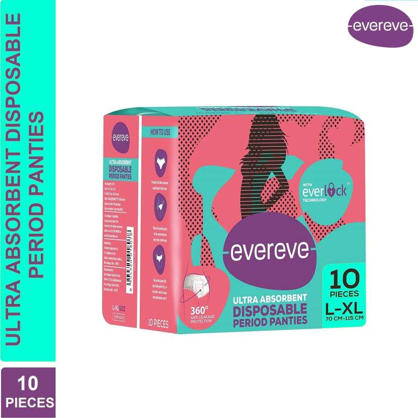 EverEve Ultra Absorbent, Heavy Flow Disposable Period Panties Size - L-XL  Pantyliner Price in India - Buy EverEve Ultra Absorbent, Heavy Flow Disposable  Period Panties Size - L-XL Pantyliner online at