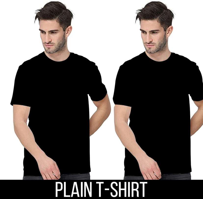 Plain black t shirt online india online