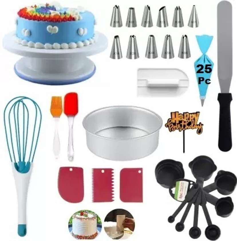cake making materials combo set with mould cake baking set combo