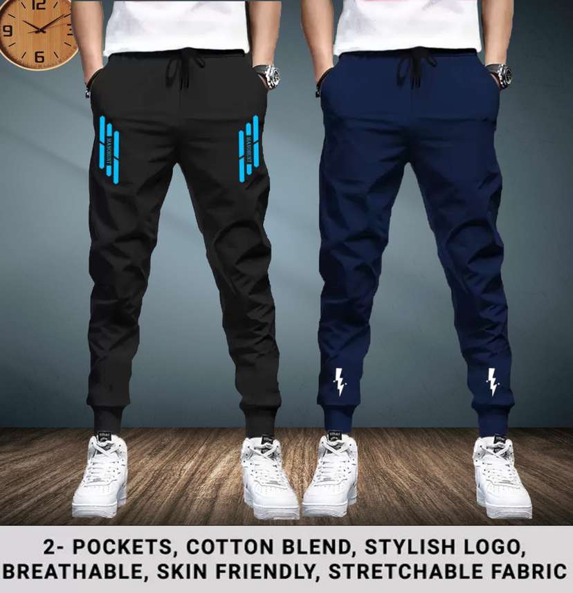Men Black Blue Track Pants Price in India Buy Men Black Blue
