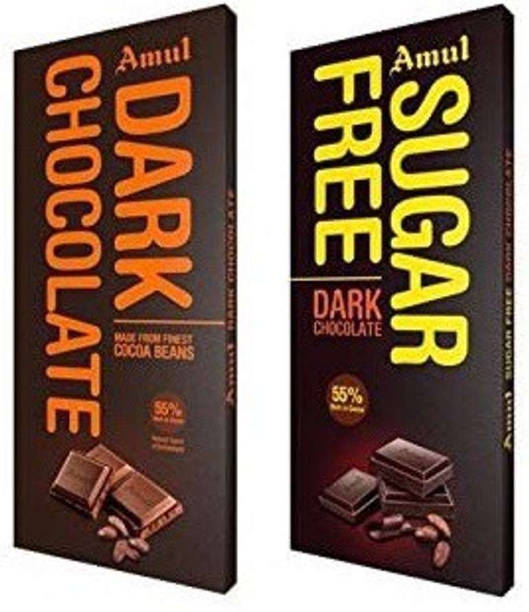 Amul dark clearance chocolate sugar free