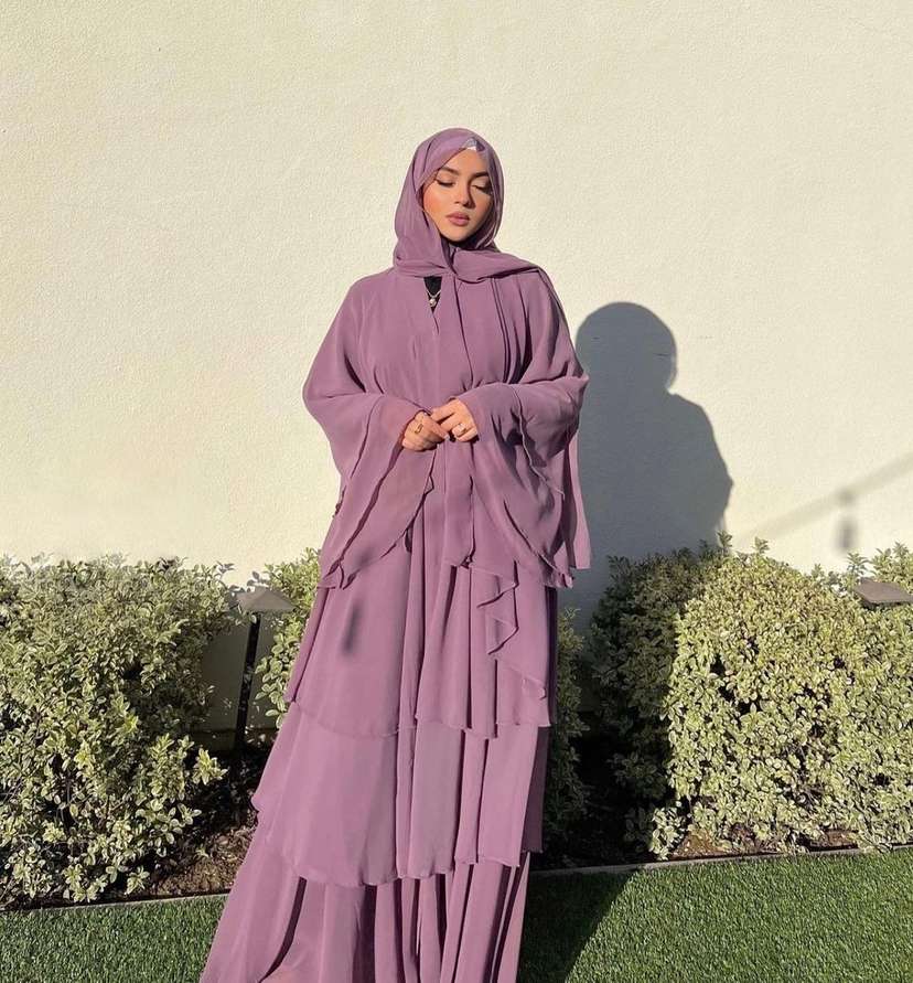 Burqa for women s Stylish dubai style new modest model layer Abaya burkha. Pure Georgette Self Design Solid Houndstooth Burqa With Hijab