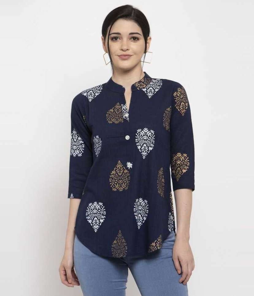 Buy Mandarin Collar Top Online In India -  India