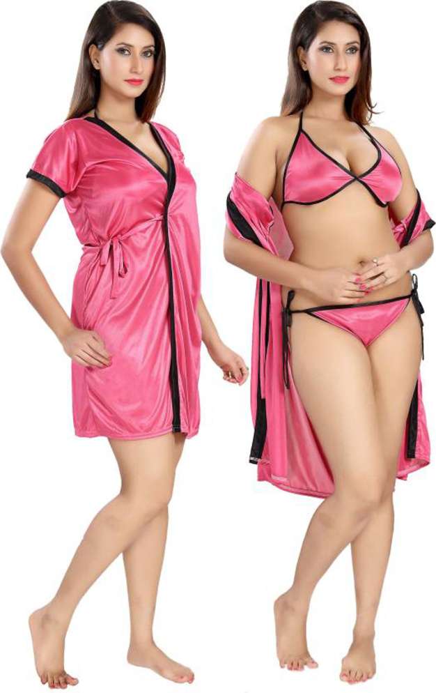 Kanika Women Nighty - Buy Pink Kanika Women Nighty Online at Best Prices in  India