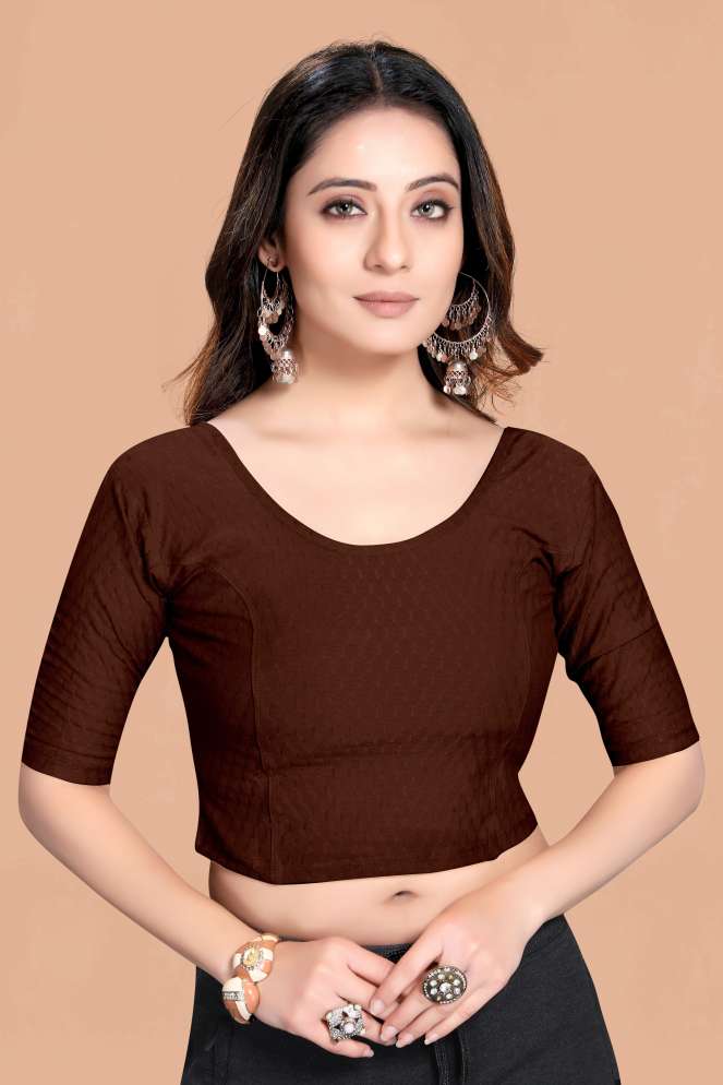 Women Round Neck Half Sleeve Blouse Price in India - Buy Women