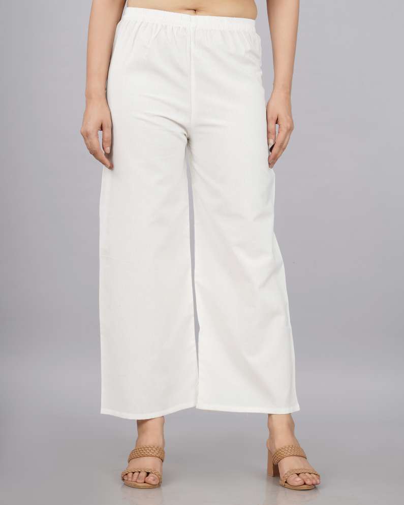 Buy WOMFIT Women's western Boot cut Fit Trouser-White(26) Online at Best  Prices in India - JioMart.