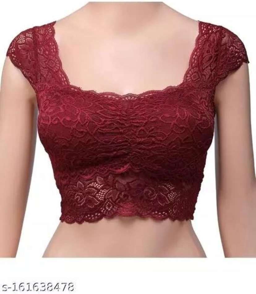 SPY-MH-NET TOP-MAROON-PC01 Women Bralette Heavily Padded Bra Price in India  - Buy SPY-MH-NET TOP-MAROON-PC01 Women Bralette Heavily Padded Bra online  at