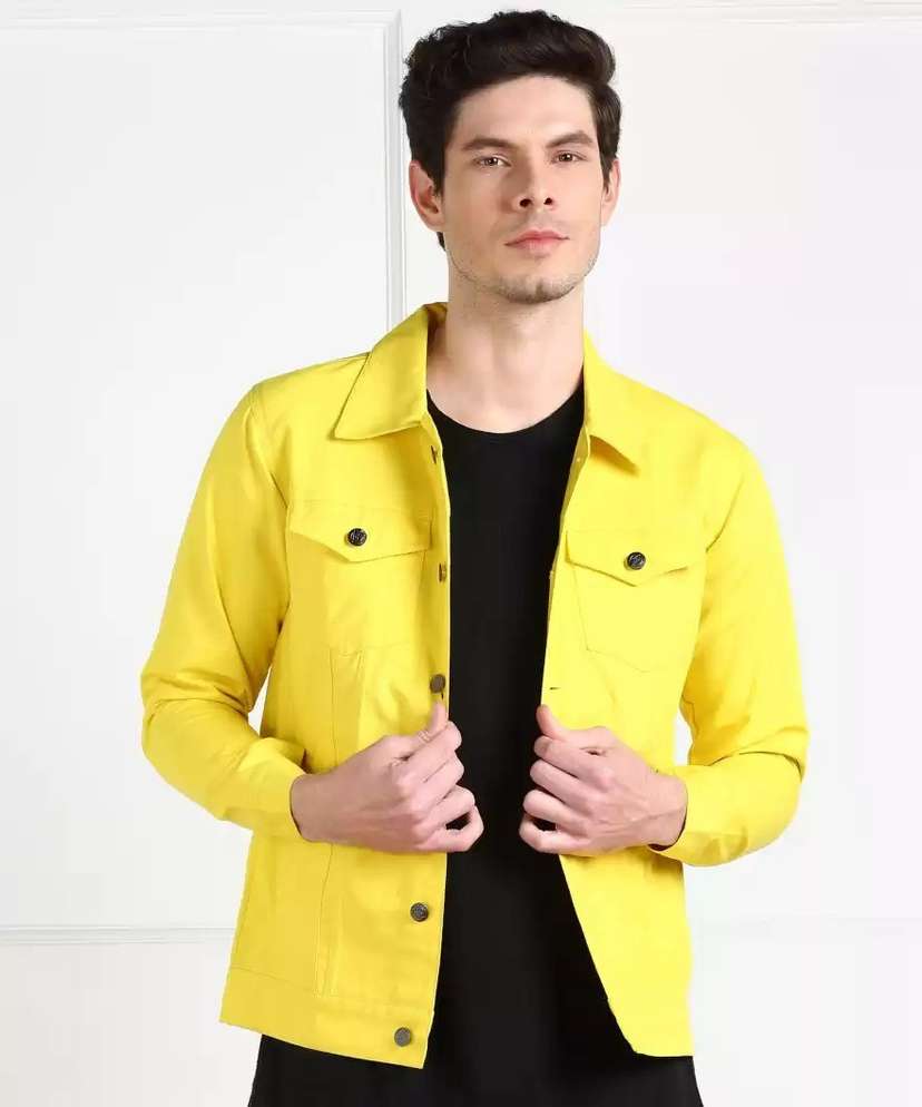 Yellow trucker jacket cheap