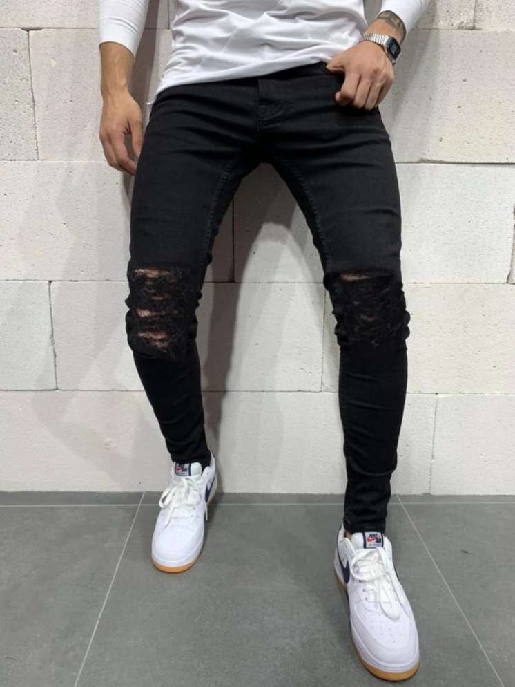 All black ripped clearance jeans