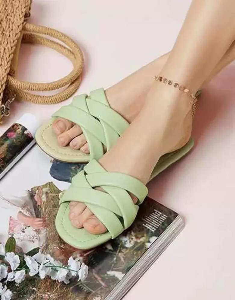 Girls green flats online