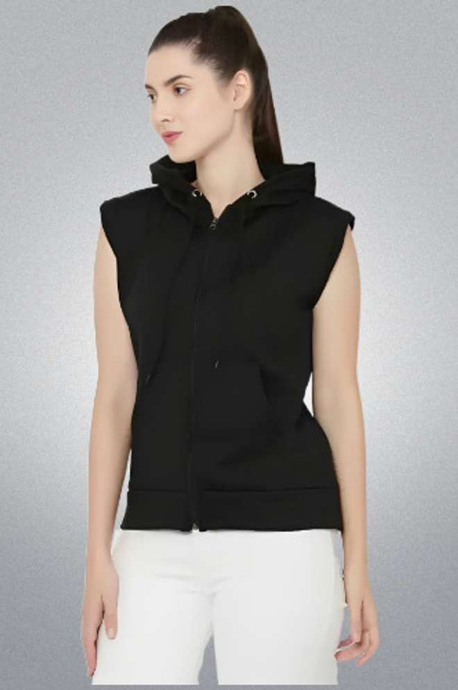 Sleeveless sweatshirt for ladies clearance