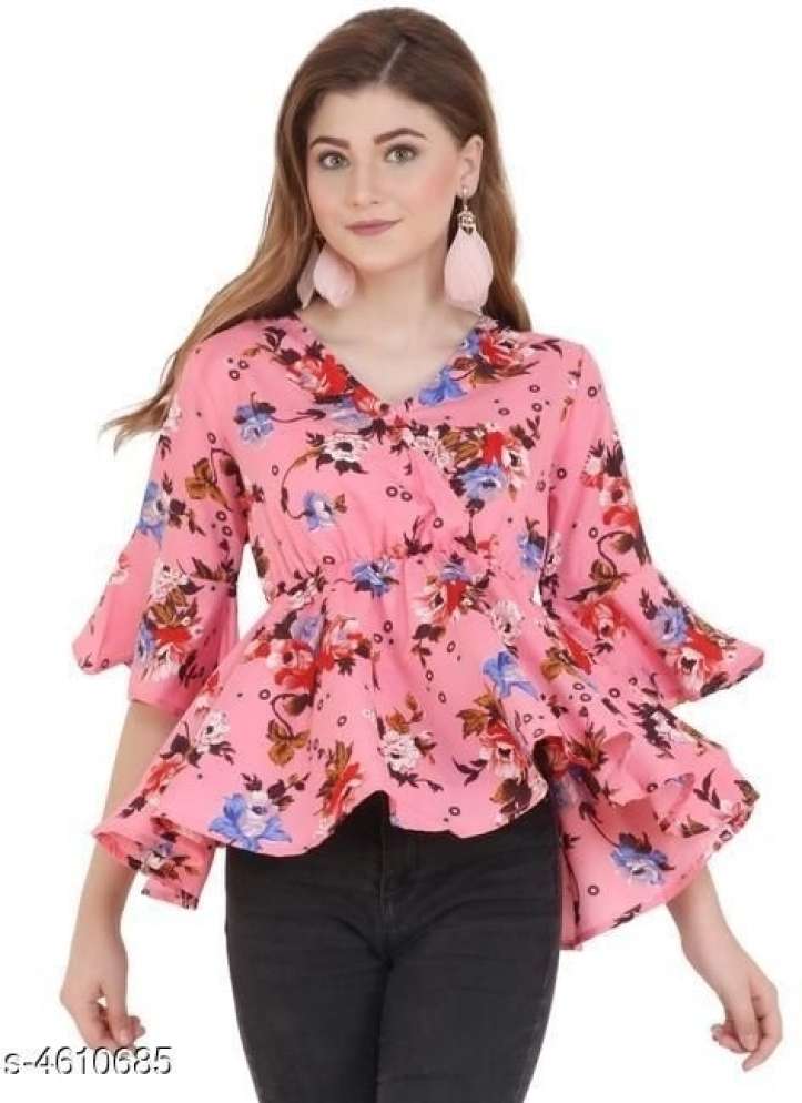 VASHRI EXPORTS Casual Solid Women Pink Top - Buy VASHRI EXPORTS Casual  Solid Women Pink Top Online at Best Prices in India