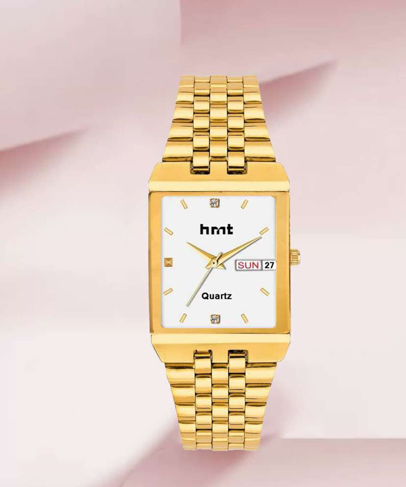 Wrist watch golden colour cheap