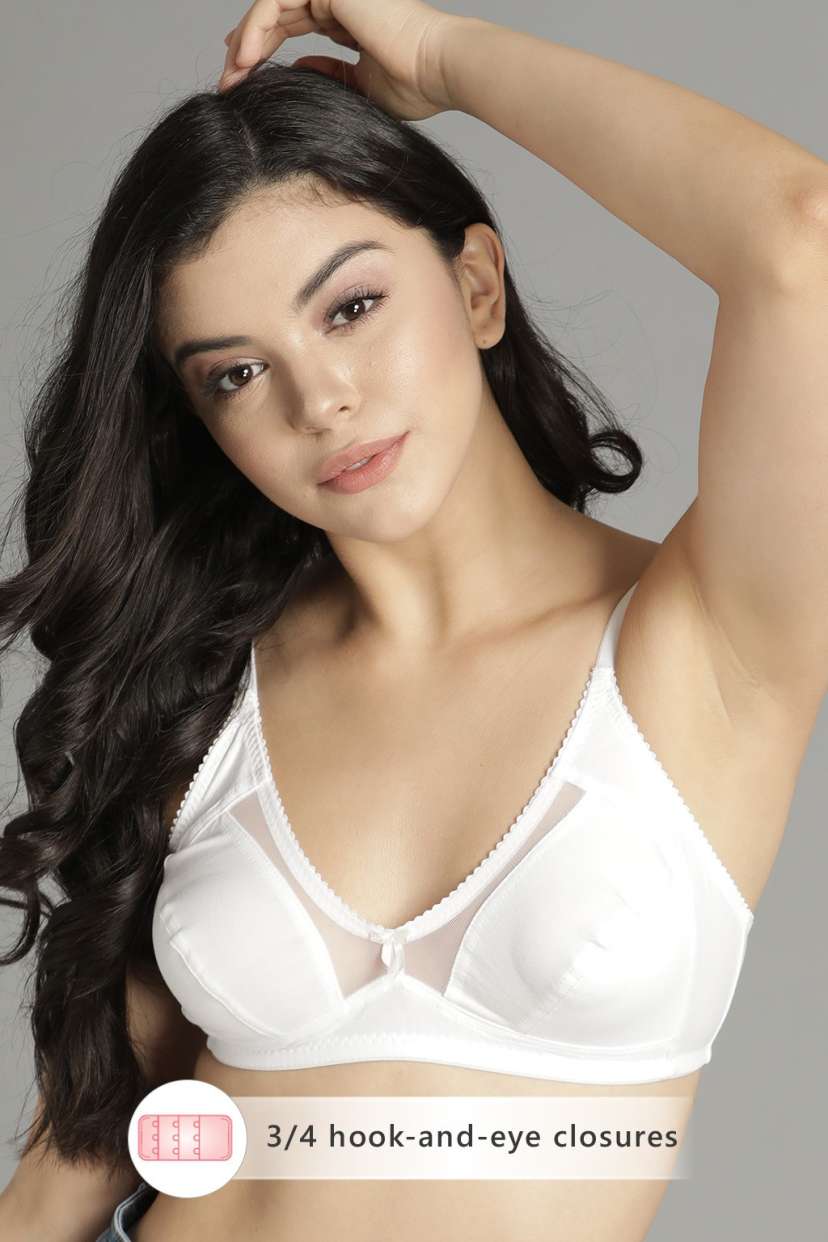Non-Padded Bra with Hook & Eye Closure