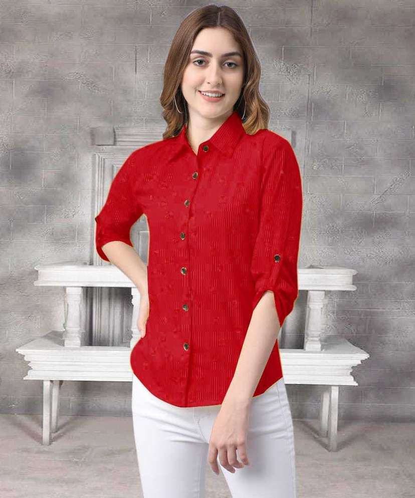 Girls solid deals red shirt