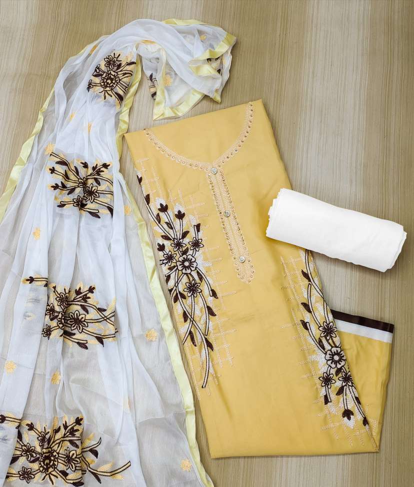 Embroidery salwar clearance suit material