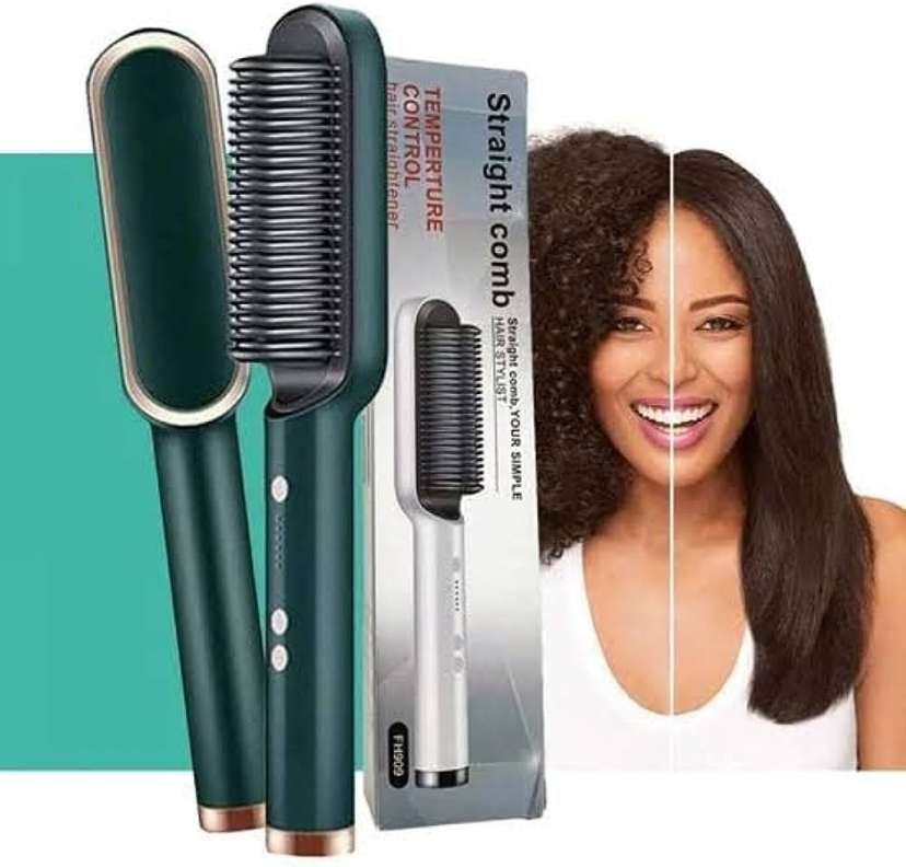 Straightener brush online sale